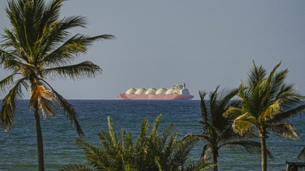 Vessels passing through the Strait of Hormuz after the ceasefire on Tuesday.