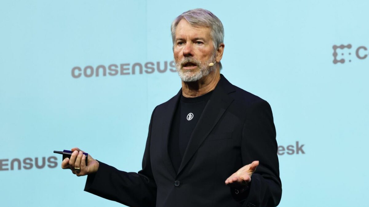 Strategy chairman Michael Saylor spoke Wednesday at Consensus, a crypto conference in Miami.