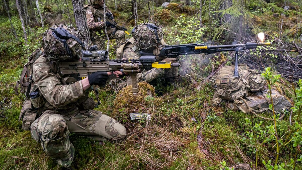 British Army 3 Rifles in an undisclosed training ground near the Russian border in Finland on Monday May 25, 2026.