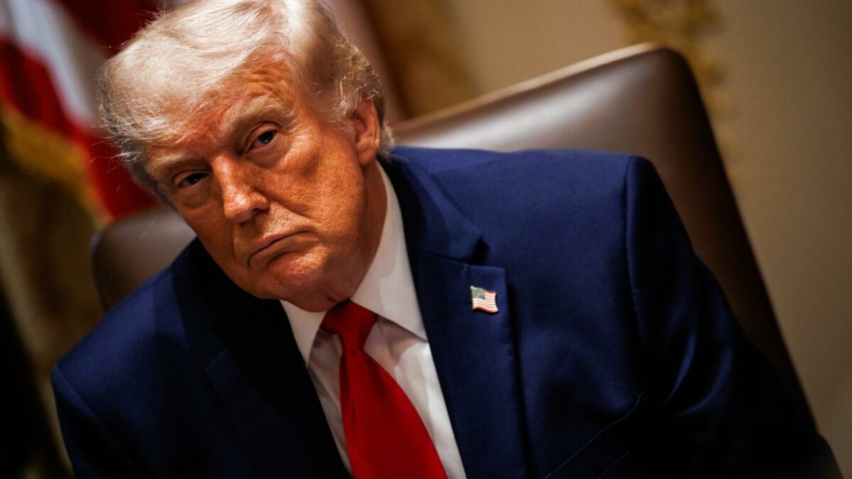 US President Donald Trump during a cabinet meeting at the White House in Washington, DC, US, on Wednesday, May 27, 2026.